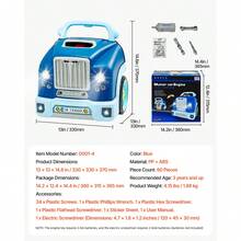 Kids Power Plant & Driveline Systems - LKW-motor Spielzeug, Blau - View 12