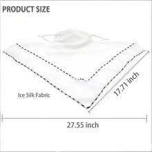 1件装女士透气冰丝全脸面罩，适合夏季户外活动，春夏防晒面罩，轻便颈套，弹性耳带，多种图案可选，时尚头巾，吸湿排汗，防晒防尘，便携耐用，柔软舒适，可手洗，适合远足、日常佩戴、骑行、户外运动、海滩约会等场合。 - 白色 - 查看 2