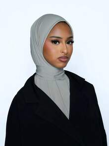 1顶时尚休闲优雅速戴头巾帽，经典简约时尚，采用柔软亲肤透气的针织面料，长帽檐两用头巾帽，适合日常生活、节日、聚会、祈祷等场合。 - 彩色 - 查看 11