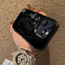 Estética monocromática de ángel gótico oscuro.funda de teléfono Fundas compatibles con ,Apple,VIVO,OPPO,,, y Honor.Fabricadas en silicona TPU,ofrecen protección contra golpes y caídas. - Negro - Ver 6