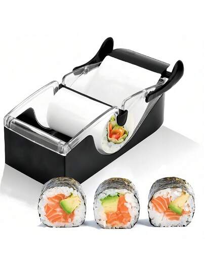 一套寿司卷制作器，包含寿司卷模具、寿司制作套装、蛋糕卷工具、蔬菜卷模具、加州卷制作器、DIY寿司工具、创意寿司模具