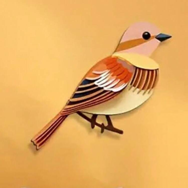 4pcs Handmade Wooden Bohemian Style Birds, Wall Art Decor, Suitable For Home, Office, Wall, Perfect Holiday Gift, Decorative Plaques And Ornaments, Home Decor - A - View 8