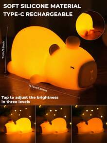 Đèn ngủ hình chuột lang nước dễ thương, đèn ngủ hình trâu, đèn LED mềm mại và đáng yêu, đèn ngủ hình kỳ nhông Mexico, đèn ngủ hình động vật độc đáo, thích hợp cho bàn làm việc, ký túc xá, phòng ngủ, trang trí nhà cửa dịp tựu trường, quà sinh nhật và Giáng sinh, đồ trang trí, bạn đồng hành khi ngủ, quà tặng ngày Valentine. - Nhiều màu - Xem 13