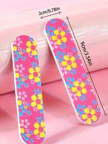100/50/30/20/13/5/1pc Double-Sided Durable Portable Mini Nail File, Suitable For Natural Nails And Artificial Nails, Compact Colorful Design, Perfect For Manicure And Pedicure - Multicolor - View 10