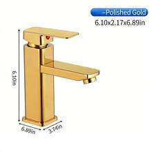 家用冷热水控制水龙头，纤薄设计，350克，现代简约风格，带防溅罩 - 彩色 - 查看 12