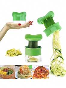 Máy thái rau củ đa năng, máy thái xoắn ốc, máy bào sợi, máy bào một lớp, dụng cụ cắt nhà bếp - màu xanh lá - Xem 10