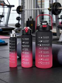 渐变弹力吸管杯，热门礼品保温杯，带挂绳，塑料水瓶，容量300/800/2000毫升，夏季运动 - 黑紅漸變 - 查看 11