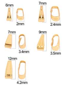 100 piezas Ganchos de conexión de acero inoxidable con clip de presión para hacer joyas DIY, accesorios y suministros - Botones de bricolaje - Ver 5