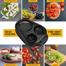 1件套切蛋器，集切蛋、压蛋和切蛋于一体的三合一切蛋工具 - 黑色 - 查看 5