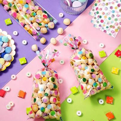 50个波点、条纹、星星、彩虹糖果袋