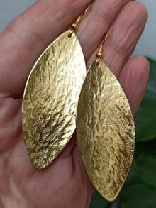 1 Pair Minimalist Fashion Tassel Earrings, Elegant And Personalized Metal Earrings, Delicate Daily & Party Earrings - Gold - View 3