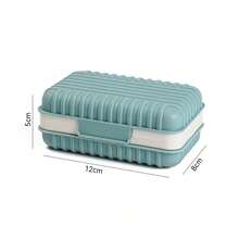 1pc Travel Soap Dish, Square Soap Box For Home, Wall-Mounted Bathroom Thick Soap Holder With Cover - 1pc - View 9