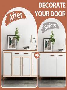 4/12件套未加工3D珍珠木珠饰条，总长度15.75英尺（40厘米），装饰性珍珠木封边条，适用于橱柜、家居墙面、家具、护墙板、石膏板工程等。 - 半圓珍珠 - 查看 8