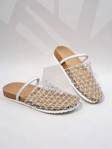 Girls' Silver Mesh Sandals, Breathable Soft Insole Casual Summer Children Shoes - Silver - View 4