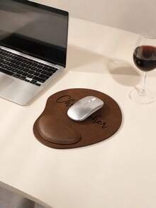 Customized Leather Mouse Pad With Wrist Rest, Gift For Dad, Boss, Men And Women, Personalized Mouse Pad, Teacher Gift, Office Gift, Photo Customized Mouse Pad, Creative Ins Style Non-Slip Desk Mat For Home And Office - Style 10 - View 2