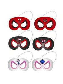 Marvel 6pcs, Superhero Masks, Birthday Party Mask Toys, Spherical Masks, Paper Mask Toys, Dress Up Party Decorations, Role-Playing Party Gifts, Suitable As Birthday Gifts, Fan Gifts, New Year's Gift, Valentine's Day Gift, Easter Gift (Stochastic Style)﻿ - Multicolor - View 7