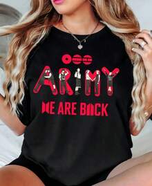 Bangtan Comeback Shirt, Bangtan We Are Back Shirt, Bangtan 2026 Shirt, Bangtan Army Shirt, Kpop Army Gift XTN - 紫紅色 - 查看 2