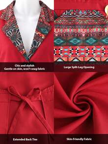 1pc Japanese Izakaya Style Apron For Women, Waitress Apron With Floral Collar Design, Suitable For Restaurants, Parties, Picnics, Hotels, Home Baking Enthusiasts, Perfect Gift For Mom And Wife On New Year, Valentine's Day, Mother's Day And Other Holidays - Art Apron - View 8