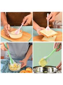 1pc Silicone Spatula, Heat Resistant One-Piece Baking Tool, Home Kitchen Cream Scraper, Cake Scraper, Mixing Knife, Non-Stick Batter Scraper, Butter Scraper, Baking Dedicated Scraper, Easy To Clean, Kneading Scraper, Baking Beginner Essential Kitchen Tool, Multifunctional Silicone Scraper With Long Handle, Convenient To Use, Baking Set Matching Accessory - Silicone Spatula - View 5