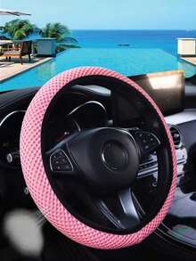 MEIKAXIU 1pc 3D Breathable Mesh New Style Granule Massage Car Steering Wheel Cover Without Inner Ring, Suitable For 14.5-15 Inches Car Accessories - một kích cỡ - Xem 5