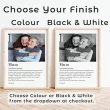 1pc Personalized Mother's Day Digital Photo Collage, Custom Poster With "Personalized Mother Definition" Text, Beautiful Photo Gift For Mom, Custom Wall Art, Photo Customization, Customizable Product, Optional Frame - Multicolor - View 8