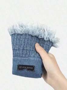 1pc Women's Streetwear Metal Decoration Frayed Brim Casual Fisherman Hat, Versatile Unisex Bucket Hat Daily Wear, Outdoor, Travel, Beach, All Season E1LL - 深藍色 - 查看 7