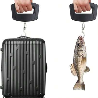 1pcs 50Kg 10g Luggage Weight Scale, LCD Luggage Scale Travel Digital, Fish Scale, Home Electronic Portable Hanging Weight Hook Travel Luggage Scale