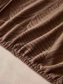 1件装四季通用弹力沙发套，防滑全包覆式沙发垫套，带泡沫条，可机洗防尘，适用于卧室、办公室、客厅，L型及1/2/3/4人座沙发 - 咖啡棕 - 查看 9