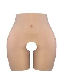 Silicone Hip Lifting Pants With Pad - High Waist Slimming Shapewear, Unisex Seamless Butt Enhancer, Suitable For Yoga And Sports - Beige - View 5