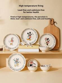Disney 快乐雏菊可爱陶瓷餐具碗，卡通陶瓷碗，餐具，多种款式可选 - 彩色 - 查看 3
