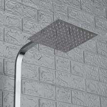 Bathroom Mixer Shower Dual Head Square Rainfall Head Handset Square Bar Set UK - Shower Head Set - View 9
