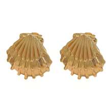 Gold Color Earrings, Casual Style, Suitable For Women To Wear At The Beach Or For Daily Use - Small Shell Earrings - View 15
