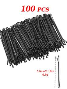 200/100/50/20 chiếc kẹp tóc đơn giản màu đen cho bé gái, thích hợp làm phụ kiện tóc, kẹp tóc chữ đen, kẹp tóc nhỏ màu đen, kẹp cài tóc, kẹp tóc cứng lượn sóng, kẹp cố định tóc cho bé gái. - màu đen - Xem 7