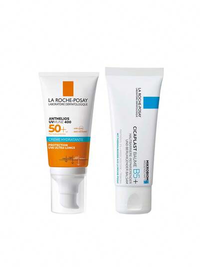 La Roche-Posay [Bundle] Anthelios LRP Cicaplast Soothing Repairing Balm 40 Ml + UVmune 400 Sensitive Skin Sunscreen SPF50+ 50 Ml