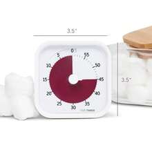 Time Timer Home MOD - 60 Minute Visual Timer Home Edition - For Homeschool Supplies Study Tool Timer for Desk Office Desk and Meetings with Silent Operation Cotton Ball White - Bola de algodn blanco - Ver 5
