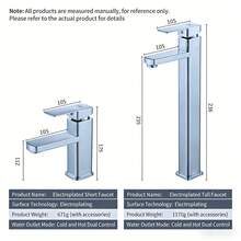 家用冷热水控制水龙头，纤薄设计，350克，现代简约风格，带防溅罩 - 彩色 - 查看 10