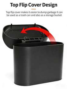 Car Trash Can Mini Storage Bag, With Lid Multi-Function Seat Side Hanging Storage Organizer Bag, Upgraded Thickened Mini Desktop Trash Can, Multi-Function Storage Box, Leak-Proof Lid, Suitable For Car, Office, Living Room, Multiple Colors Available - Multicolor - View 6