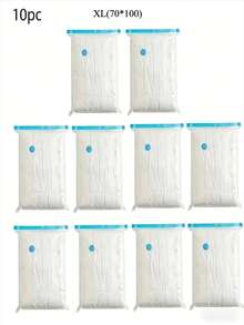 1/5/9/10 Pcs Jumbo Vacuum Storage Bags Set, Including 1 Manual Pump. These Bags Are Designed To Save Space, Provide Airtight Compression, And Protect Against Dust And Moisture - Multicolor - View 20