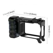 For Osmo Action 6 PULUZ Street Photography Handle ABS Plastic Hand Grip With Cold Shoe (Black) - View 3