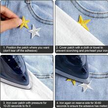 10/33pcs Colorful Star Embroidery Patches, Iron-On Or Sew-On For Repairing Hats, Shirts, Jeans And Bags (Multiple Colors Available) - Multicolor - View 8