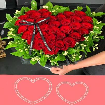 1 Bộ Giá Cắm Hoa Hình Trái Tim, Giá Cắm Bó Hoa Hình Trái Tim, Dụng Cụ Tự Làm Bình Hoa, Phụ Kiện Đóng Gói Bó Hoa Thủ Công, Quà Tặng Ngày của Mẹ, Quà Tặng Cho Mẹ, Quà Sinh Nhật, Quà Tặng Tự Làm, Vật Dụng Cắm Hoa Cưới