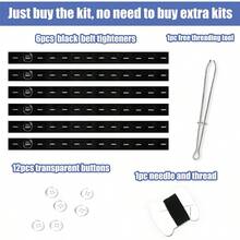 2件装孕妇牛仔裤可调节弹力纽扣腰带延长器 - 彩色 - 查看 5