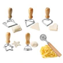 1pc Multi-Function Dumpling Mold Set, 5 Shapes Available: Square, Round, Heart, Triangle, Star, Italian Ravioli Mold, Wooden Handle Roller Cutter, Home Baking Tool For Dumpling, Pasta, Pierogi, Pizza Cutter, Convenient , DIY Kitchen Baking Tool, Ramadan Eid Gift - View 2