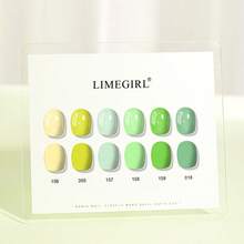 Limegirl 6色凝膠指甲油套組，快乾持久，柔和春季色調（紫色、櫻花粉、嬰兒藍），夢幻小鎮系列，馬卡龍亮麗溫柔指甲油套組，適合女性禮物 - 彩色 - 查看 4