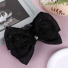 1 Stück elegante Haarspange für Frauen, Sternenhimmel Wolken Haarklammer, Schleife Feder Mesh Haarspange. Prinzessin Haarnadel Haarkralle für Dutt - Verschiedenfarbig - Übersicht 10