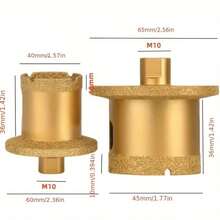 Broca de diamante M10 para perforar fregaderos, herramienta para abrir agujeros en fregaderos apta para perforar y cortar granito, mármol y baldosas cerámicas - Broca M10 40-60 - Ver 4