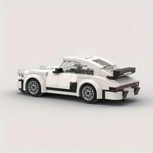 361pcs White Building Blocks Car Set, Adult Puzzle Creative Toy, Boys DIY Car Model Kit, Car Model Set, City Tech Champion Cup Series, Suitable As Birthday, Halloween, Christmas Gift, Also For Collection And Home Decor - Model - View 2