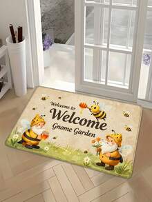 1 Peça Capacho de Porta Bege Claro com Desenho de Abelha Elfo, Tapete de Banheiro Absorvente e de Secagem Rápida em Estilo Pastoral Moderno, Tapete para Sala de Estar, Quarto, Entrada, Tapete de Piso, Tapete para os Pés, Tapete para Porta da Frente, Capacho Externo, Capacho Interno, Tapete Lavável, Adequado para Sala de Estar, Quarto, Cozinha, Banheiro, Vários Cenários, Entrada e Presente de Festa e Feriado, Tapete Capacho, Tapete de Cozinha, Tapete de Área, Tapete Pequeno, Tapete de Piso, Tapete de Banho, Tapete Decorativo, Decoração de Casa, Tapete de Banheiro - Abelha Anã - Visão 7