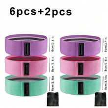 Upgraded Non-Slip Yoga Resistance Bands, Suitable For Stretching, Strength Training, Squats, Lunges And Core Workouts, Available In Pink, Purple And Green, Ideal For Home Gym And Travel Use, Yoga Mat, Waist Trainer, Cheer - Multicolor - View 12