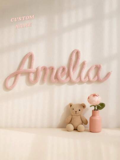 These Handcrafted Wire Name Ornaments Serve As Charming Wall Decor For Children's Rooms, Featuring Customizable Names Or Initials. Ideal For Decorating Kids' Rooms And Bedrooms, They Also Make A Stylish Addition To General Home Wall Decor, Party Setups, Or Any Child's Personal Space